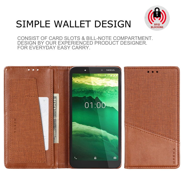 For Nokia C1 MUXMA MX109 Horizontal Flip Leather Case with Holder & Card Slot & Wallet