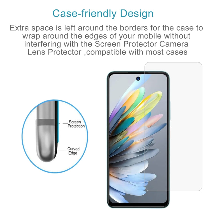 For ZTE Blade A75 10pcs 0.26mm 9H 2.5D Tempered Glass Film