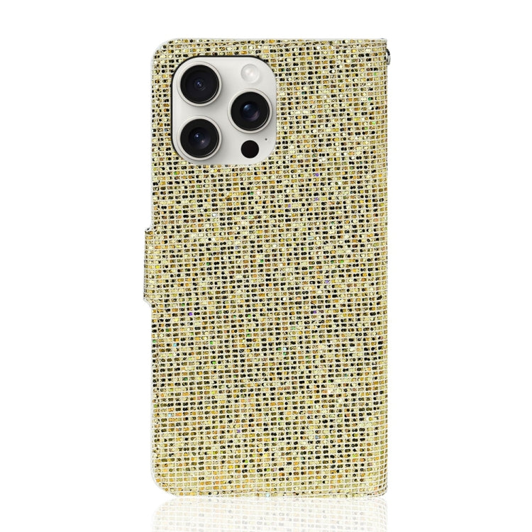 For iPhone 16 Pro Glitter Powder Filp Leather Phone Case