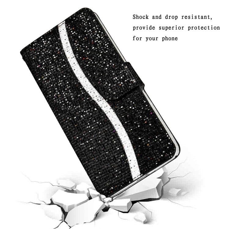For iPhone 16 Plus Glitter Powder Filp Leather Phone Case