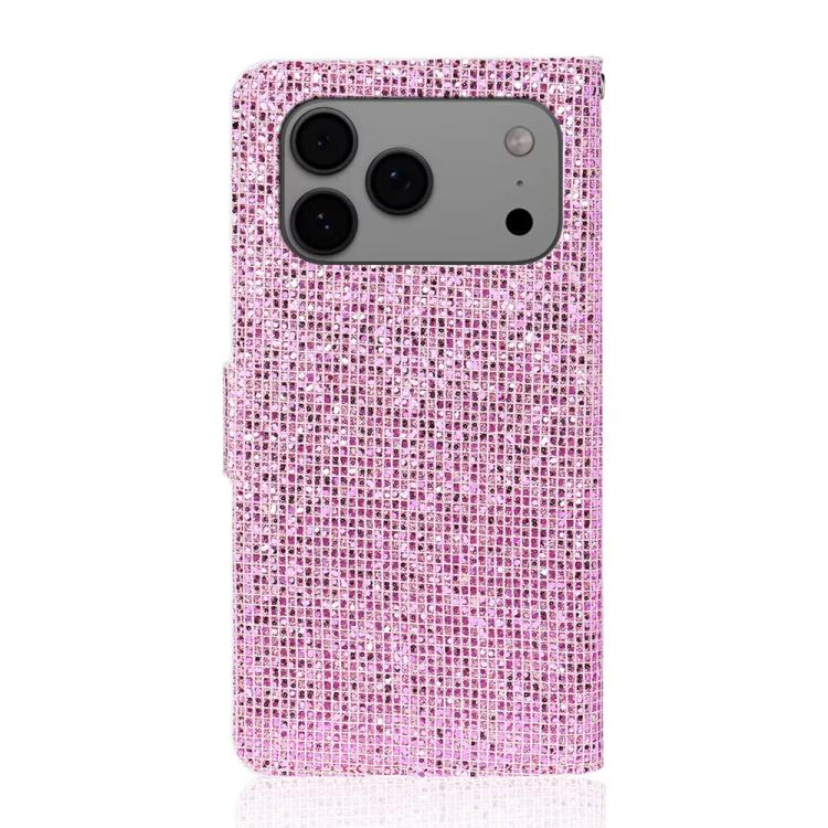 For iPhone 17 Pro Glitter Powder Filp Leather Phone Case