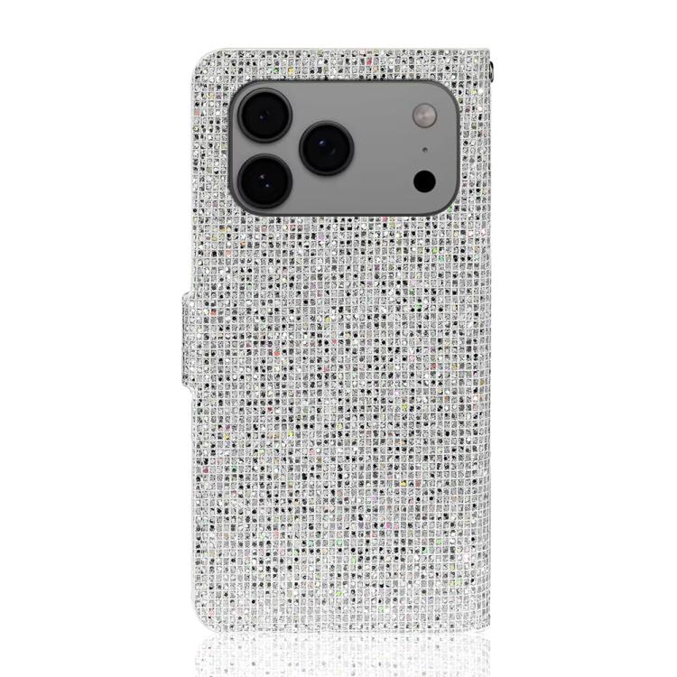 For iPhone 17 Pro Glitter Powder Filp Leather Phone Case