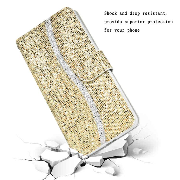 For iPhone 17 Pro Glitter Powder Filp Leather Phone Case