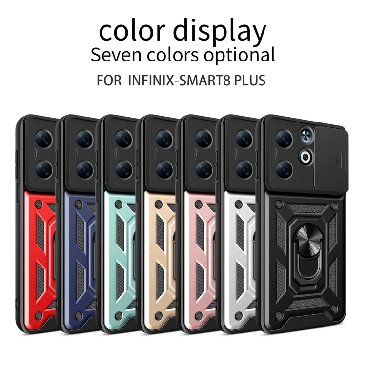 For Infinix Smart 8 Plus / 8 Pro Sliding Camera Cover Design TPU+PC Phone Case