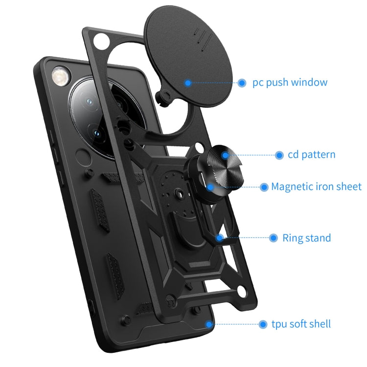 For Infinix Zero 40 5G Sliding Camera Cover Design TPU+PC Phone Case