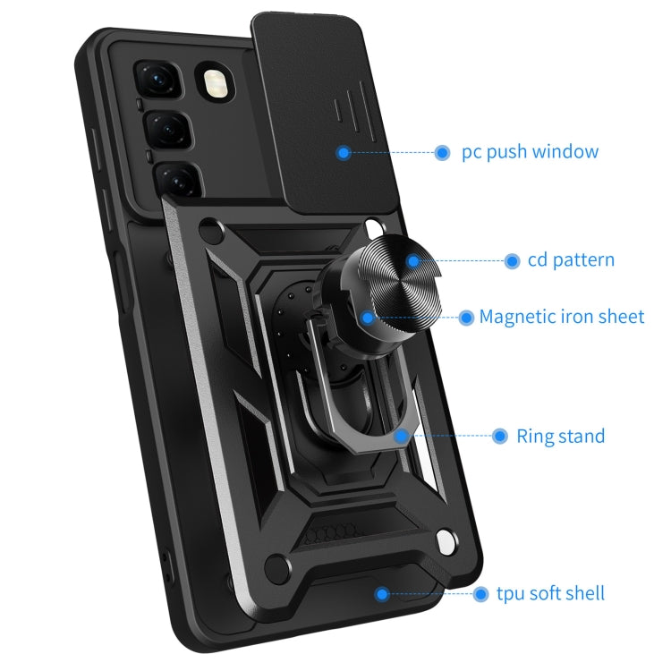 For Infinix Hot 50 4G Sliding Camera Cover Design TPU+PC Phone Case