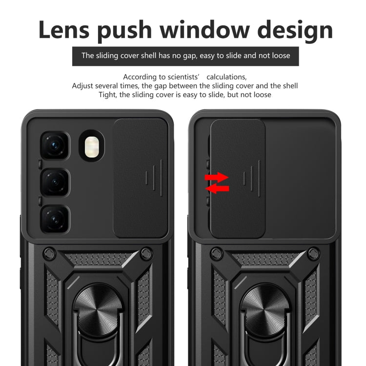 For Infinix Hot 50 4G Sliding Camera Cover Design TPU+PC Phone Case