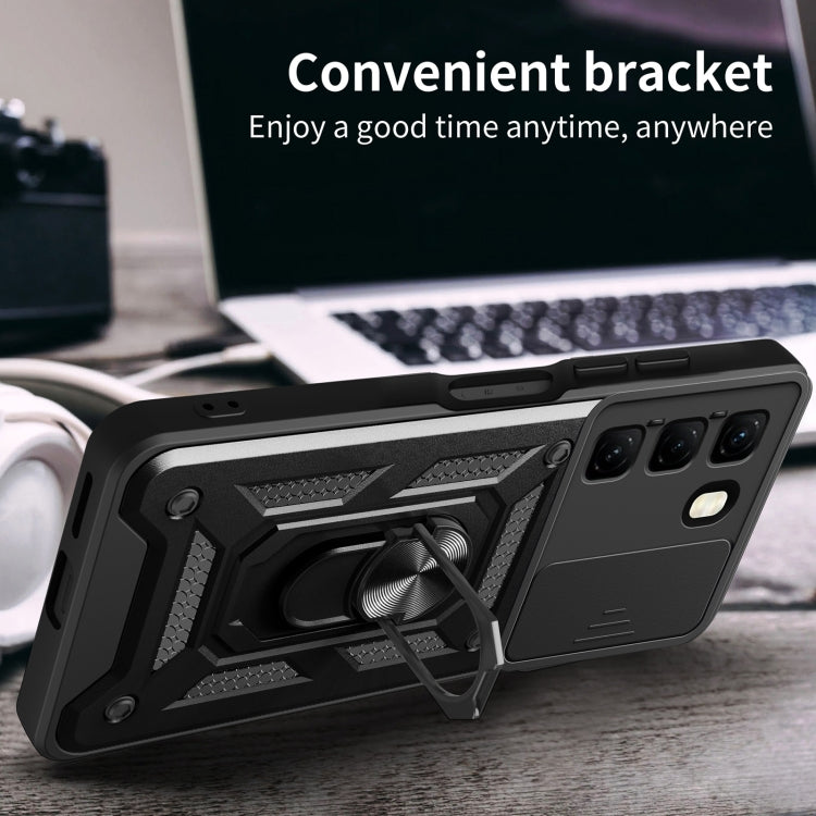 For Infinix Hot 50 4G Sliding Camera Cover Design TPU+PC Phone Case
