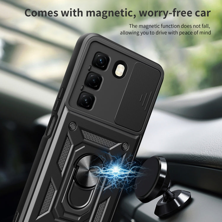 For Infinix Hot 50 4G Sliding Camera Cover Design TPU+PC Phone Case