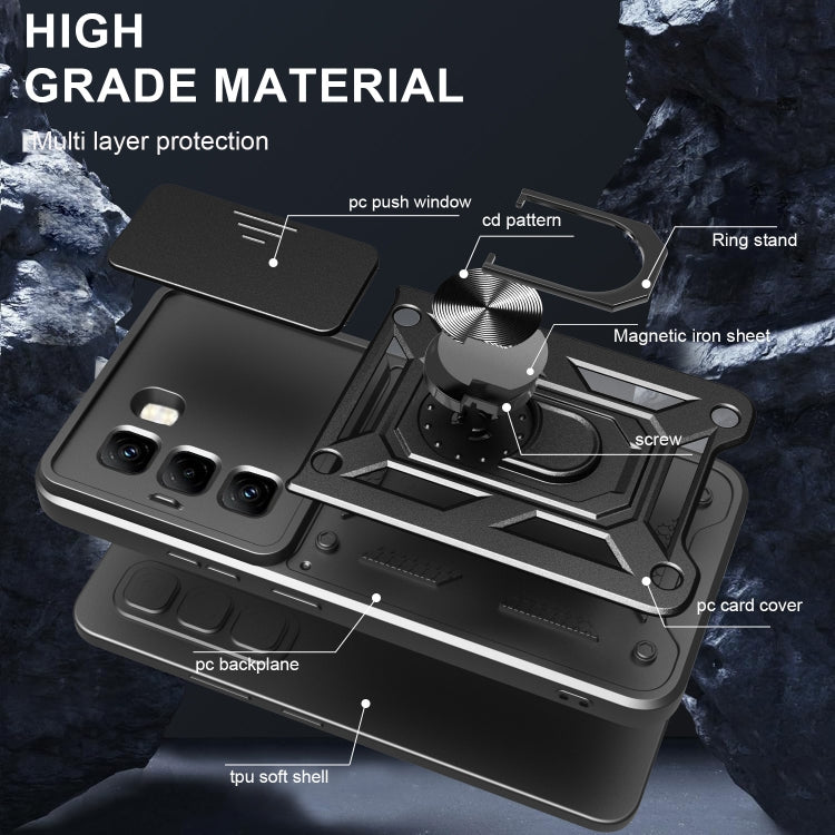 For Infinix Hot 50 Pro 4G Sliding Camera Cover Design TPU+PC Phone Case
