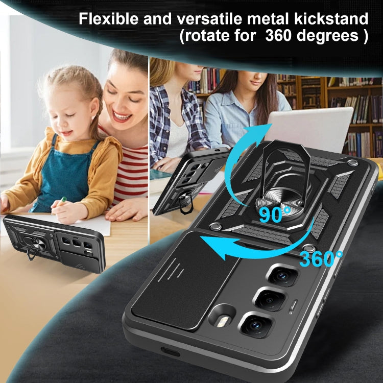 For Infinix Hot 50 Pro 4G Sliding Camera Cover Design TPU+PC Phone Case