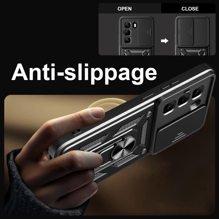 For Infinix Hot 50 Pro 4G Sliding Camera Cover Design TPU+PC Phone Case