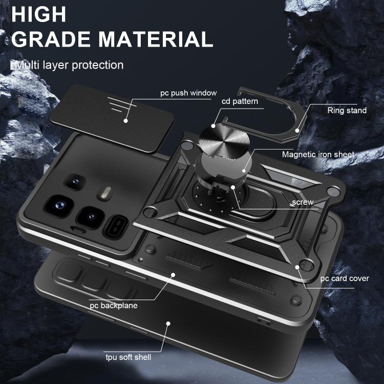 For Infinix Note 50 Pro 4G Sliding Camera Cover Design TPU+PC Phone Case