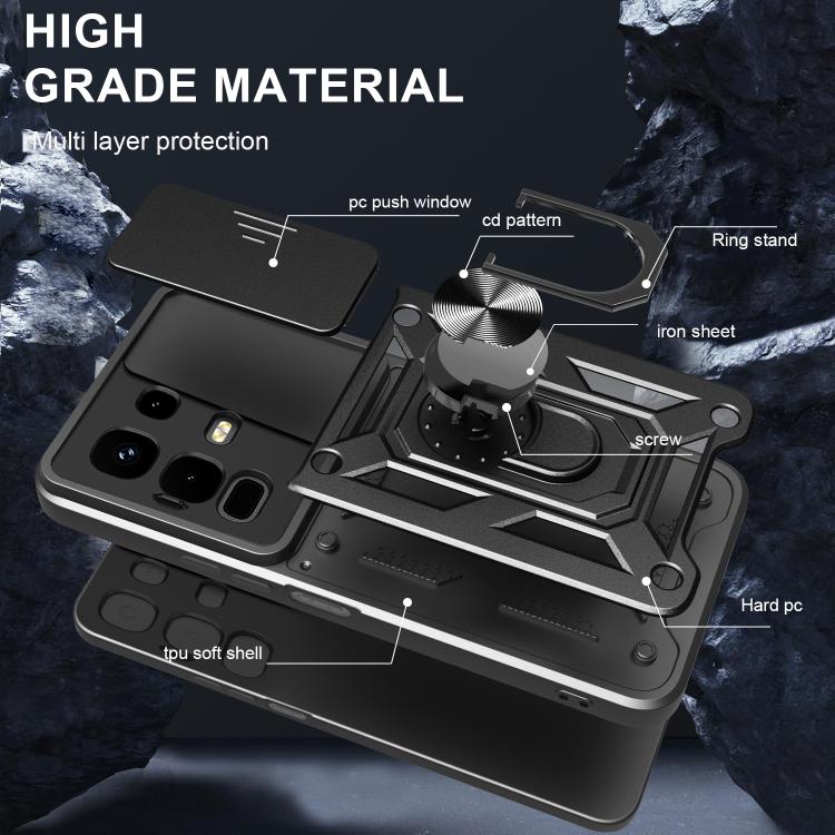 For Infinix Note 50x Sliding Camera Cover Design TPU+PC Phone Case