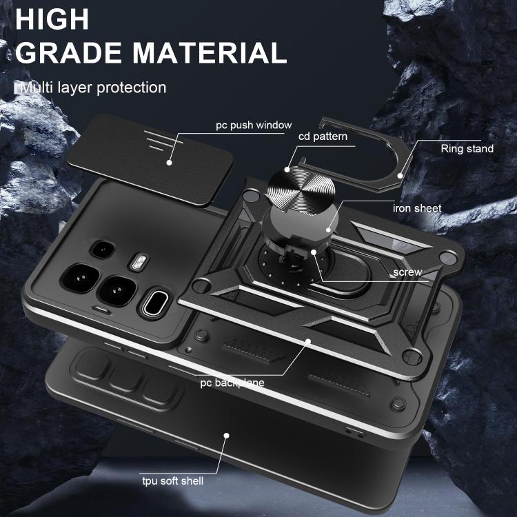 For Infinix Note 50s Sliding Camera Cover Design TPU+PC Phone Case