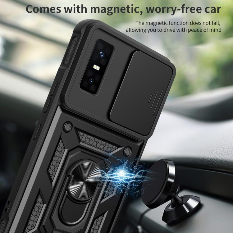 For Infinix GT 30 Pro Sliding Camera Cover Design TPU+PC Phone Case