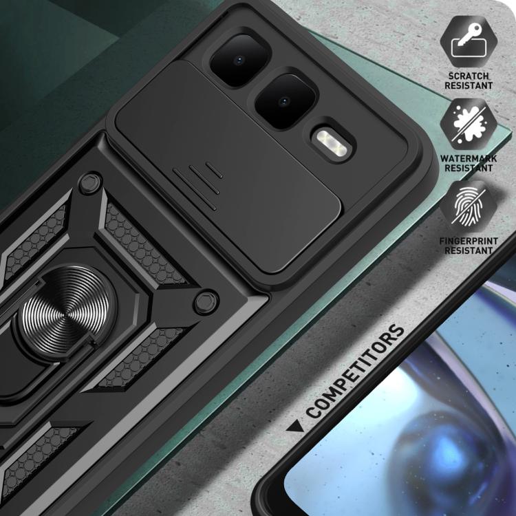 For Infinix Smart 10 Plus 4G Sliding Camera Cover Design TPU+PC Phone Case