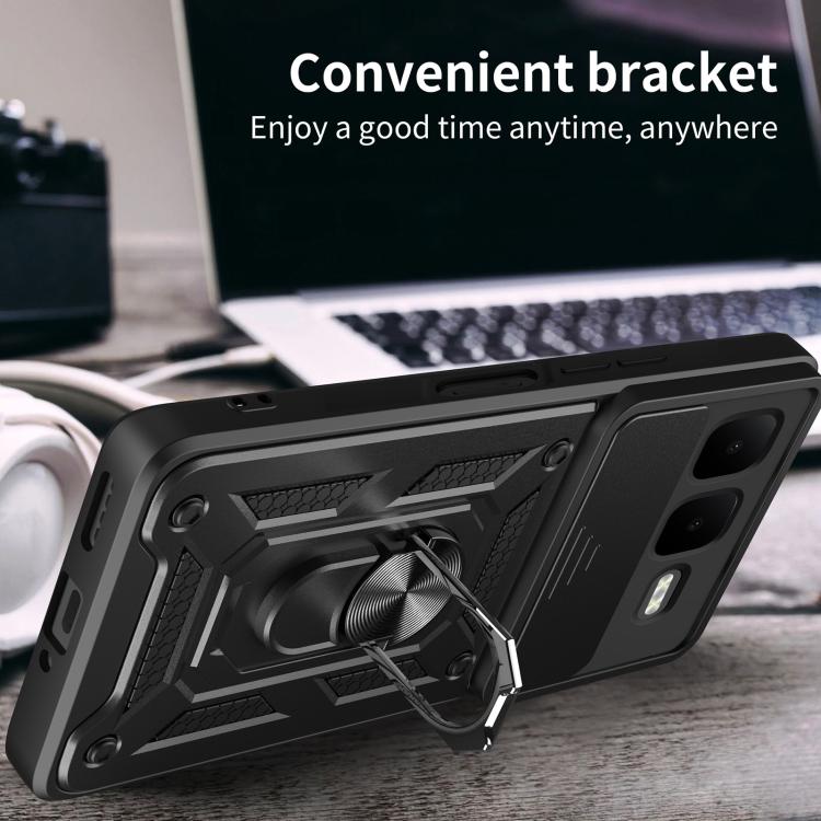 For Infinix Smart 10 Plus 4G Sliding Camera Cover Design TPU+PC Phone Case