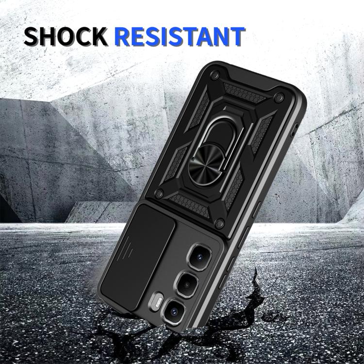 For Infinix Hot 60 Pro 4G Sliding Camera Cover Design TPU+PC Phone Case