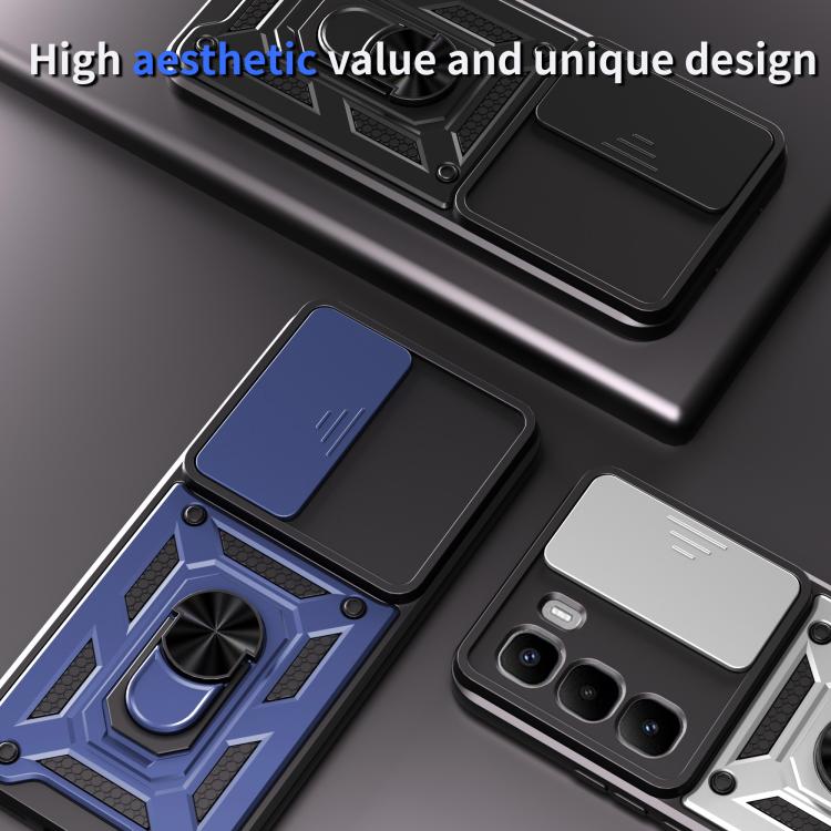 For Infinix Hot 60 Pro 4G Sliding Camera Cover Design TPU+PC Phone Case