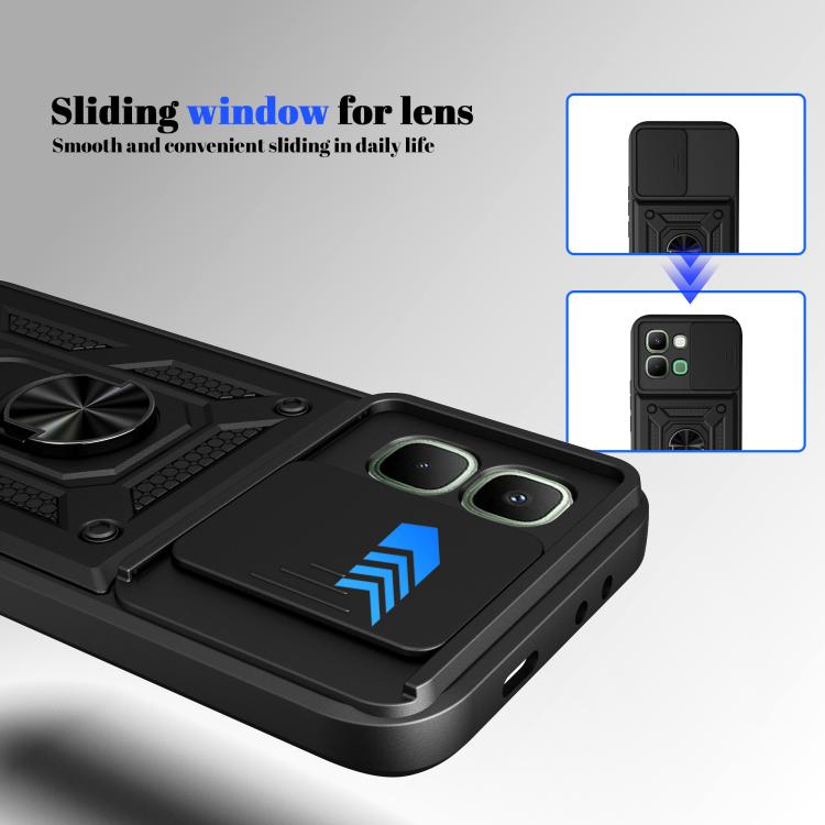 For Infinix Note Edge 5G Sliding Camera Cover Design TPU+PC Phone Case