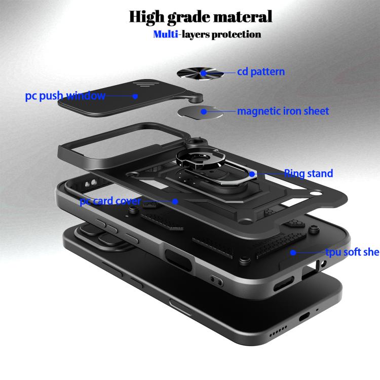 For Infinix Note Edge 5G Sliding Camera Cover Design TPU+PC Phone Case