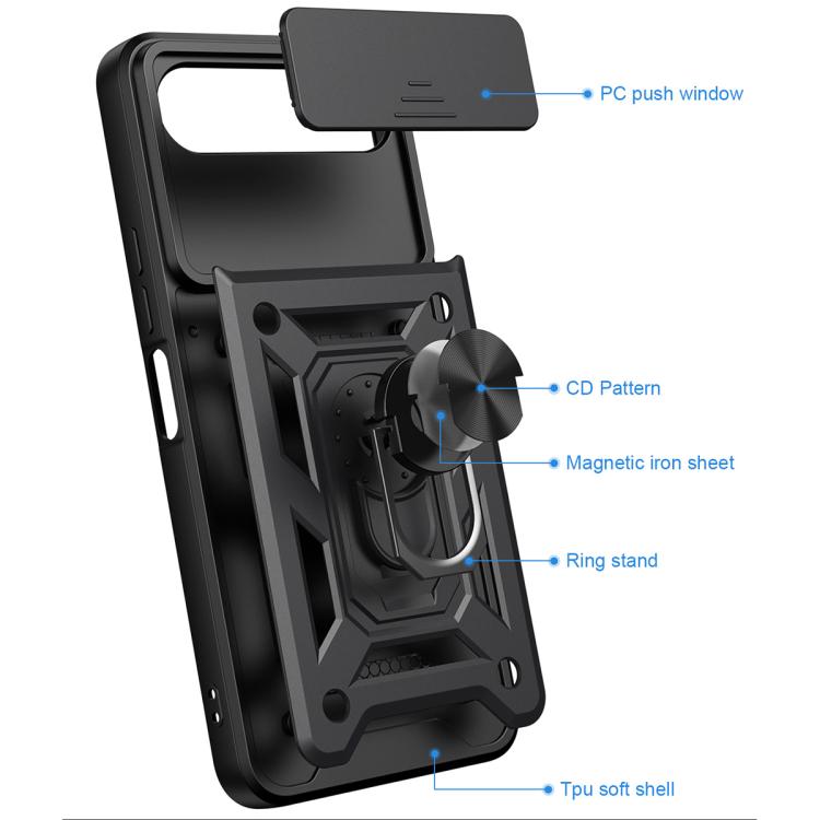 For Infinix Hot 60i 5G Sliding Camera Cover Design TPU+PC Phone Case