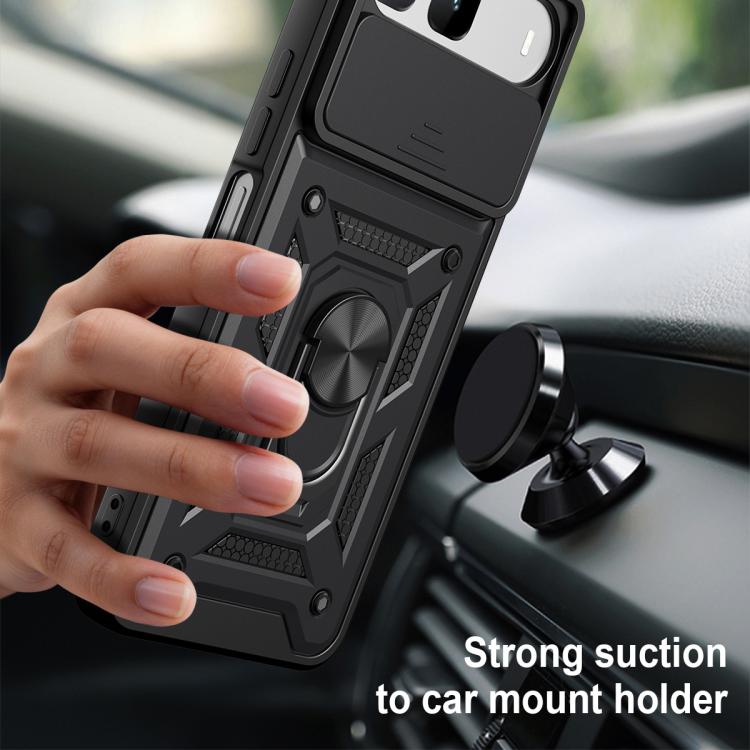 For Infinix Hot 60i 5G Sliding Camera Cover Design TPU+PC Phone Case