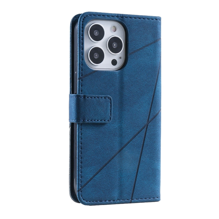 For iPhone 16 Pro Max Skin Feel Splicing Leather Phone Case