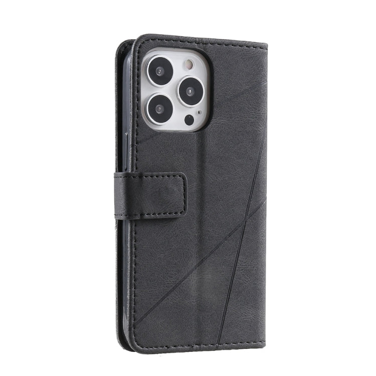 For iPhone 16 Pro Skin Feel Splicing Leather Phone Case
