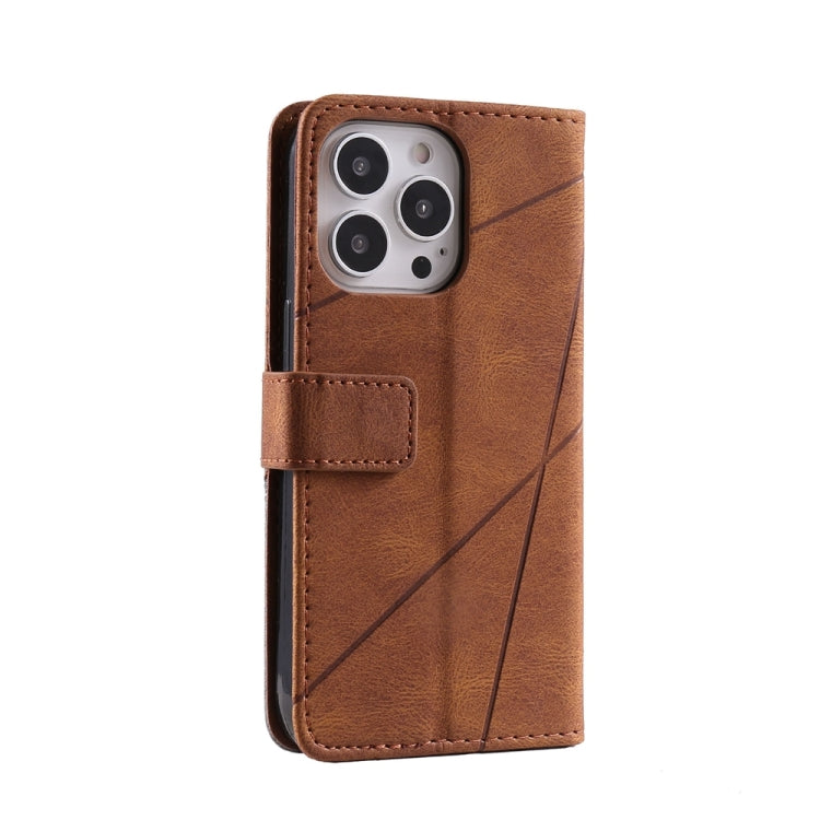 For iPhone 16 Pro Skin Feel Splicing Leather Phone Case