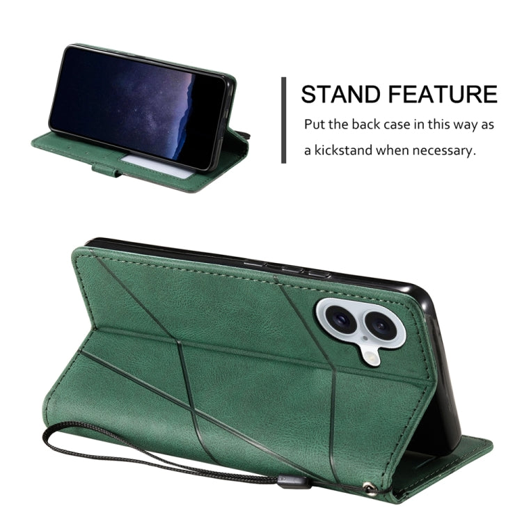 For iPhone 16 Skin Feel Splicing Leather Phone Case