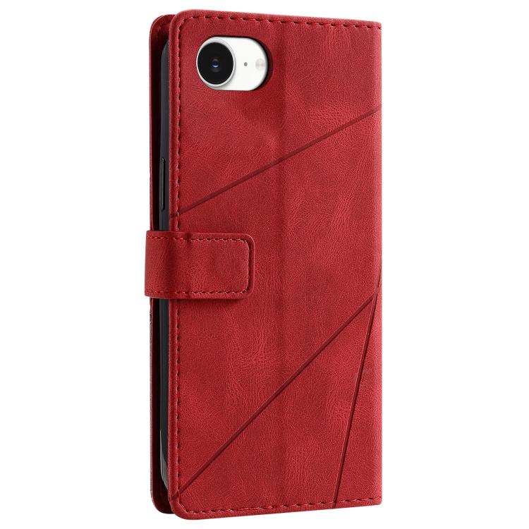 For iPhone 17e / 16e Skin Feel Splicing Leather Phone Case