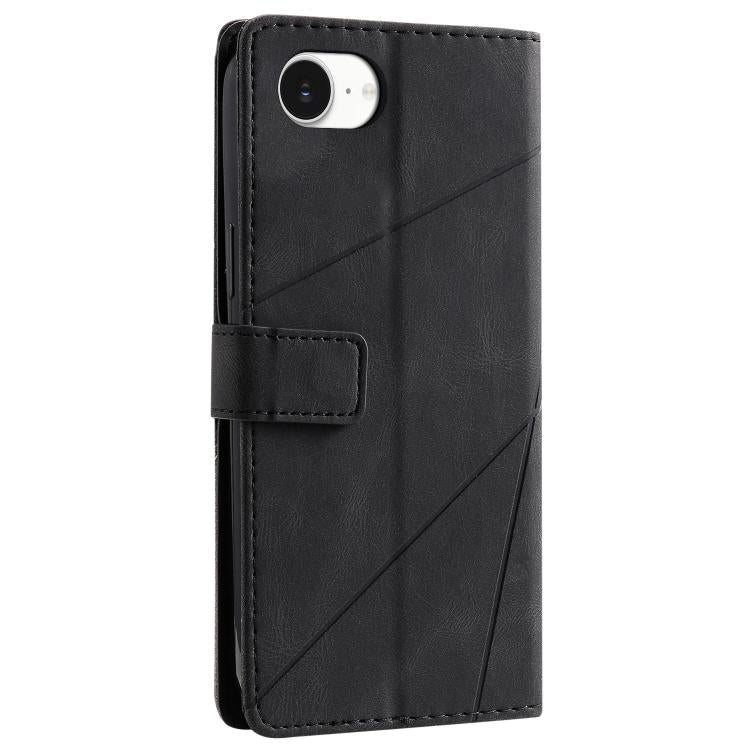 For iPhone 17e / 16e Skin Feel Splicing Leather Phone Case