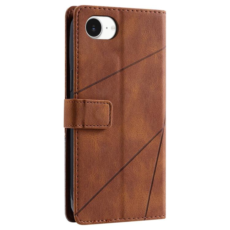 For iPhone 17e / 16e Skin Feel Splicing Leather Phone Case