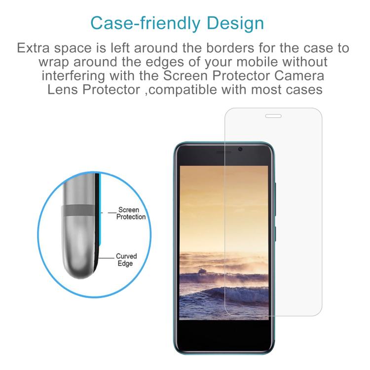For Cubot J20 50pcs 0.26mm 9H 2.5D Tempered Glass Film
