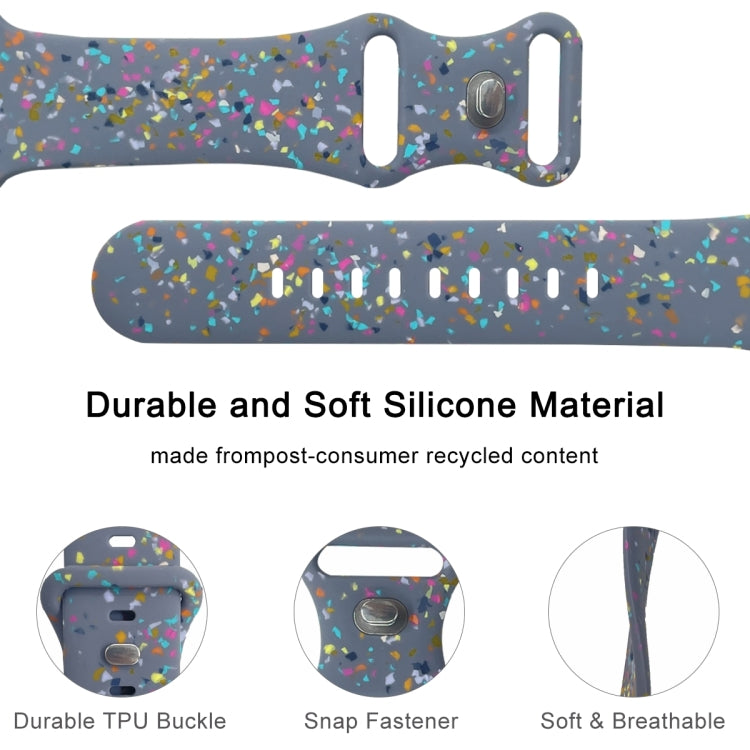 For Apple Watch Series 10 42mm Floral Silicone Watch Band