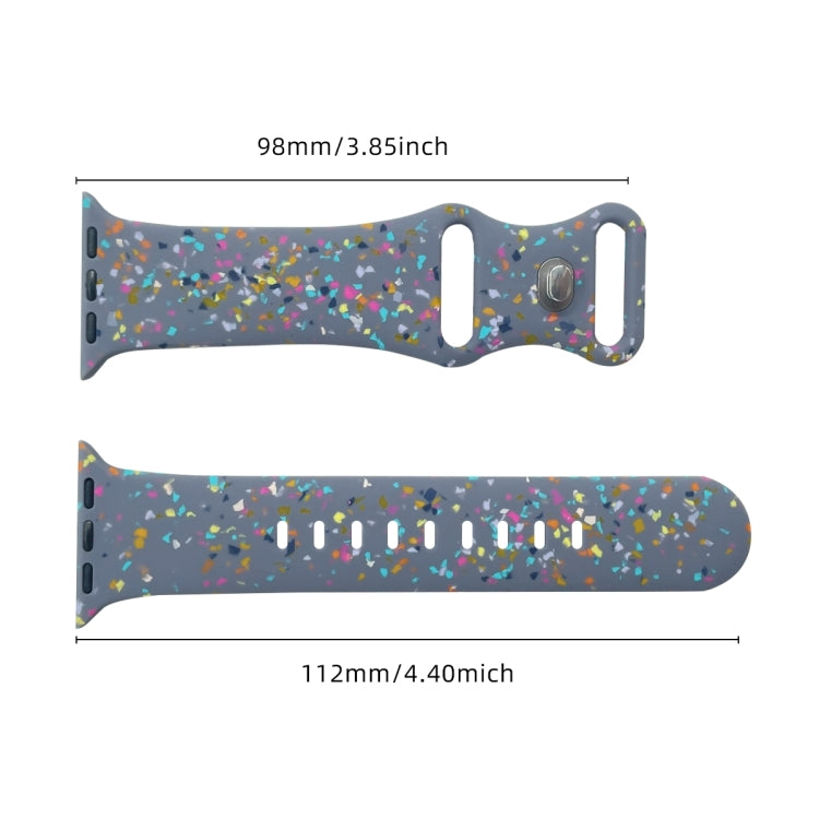 For Apple Watch Series 10 42mm Floral Silicone Watch Band