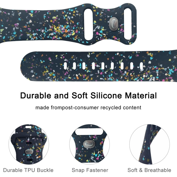 For Apple Watch Series 10 42mm Floral Silicone Watch Band