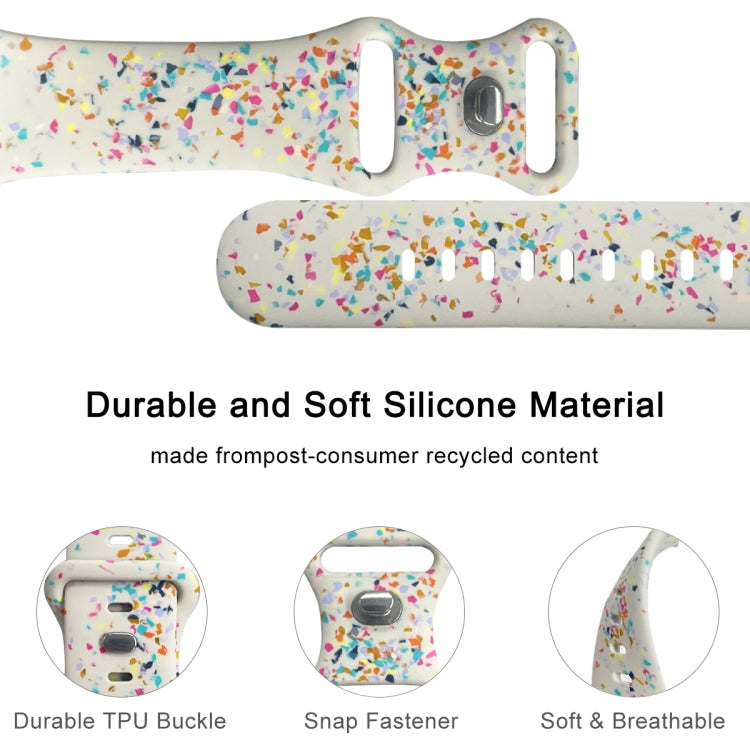 For Apple Watch Series 10 42mm Floral Silicone Watch Band