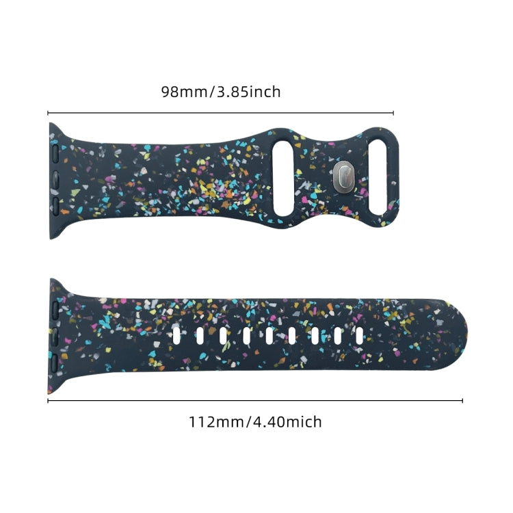 For Apple Watch Series 10 46mm Floral Silicone Watch Band