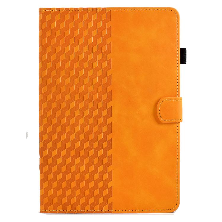 For Samsung Galaxy S10 FE+ Rhombus Embossed Leather Smart Tablet Case
