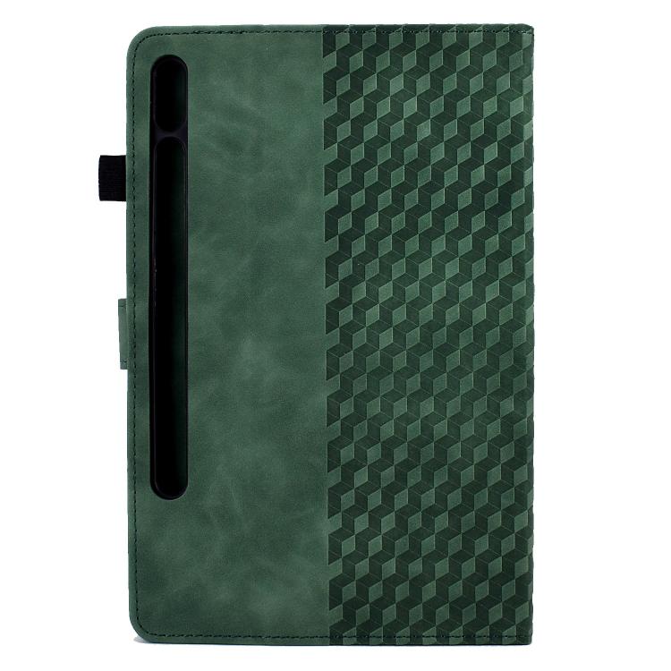 For Samsung Galaxy S10 FE+ Rhombus Embossed Leather Smart Tablet Case