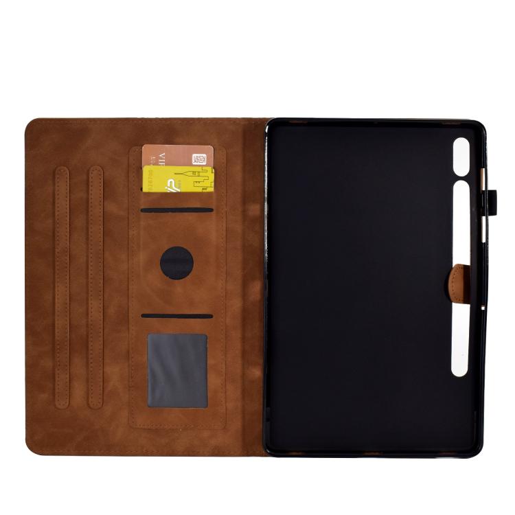 For Samsung Galaxy S10 FE+ Rhombus Embossed Leather Smart Tablet Case