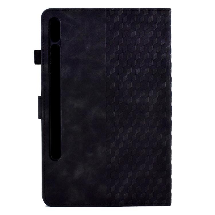 For Samsung Galaxy S10 FE+ Rhombus Embossed Leather Smart Tablet Case