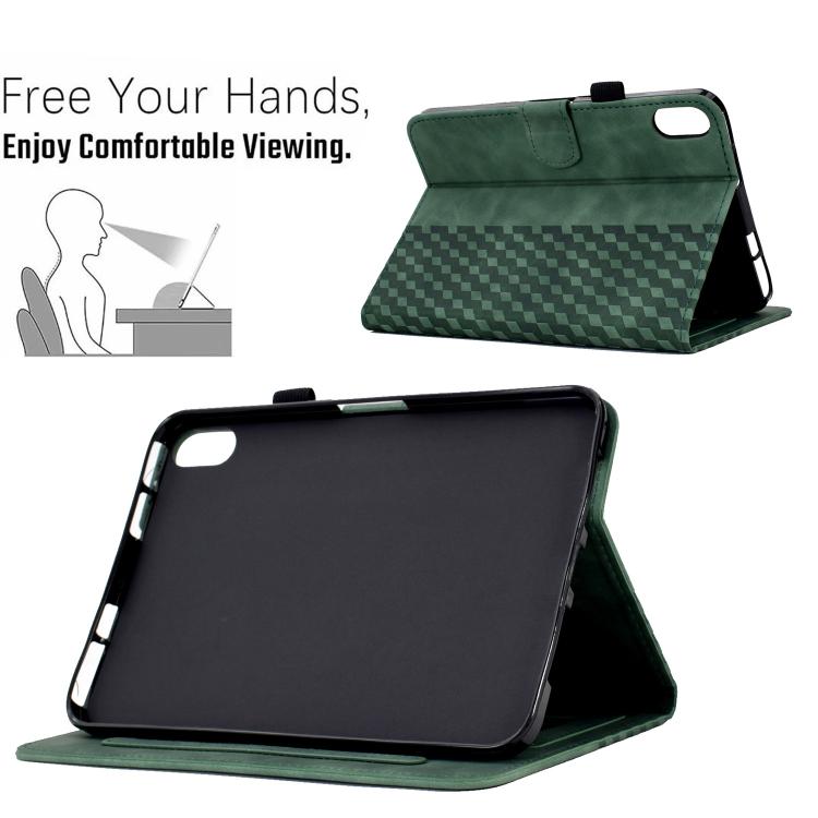 For Samsung Galaxy S11 Rhombus Embossed Leather Smart Tablet Case
