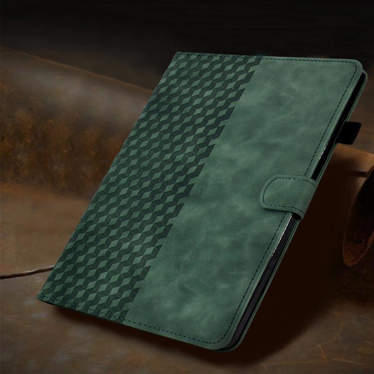 For Samsung Galaxy S11 Rhombus Embossed Leather Smart Tablet Case