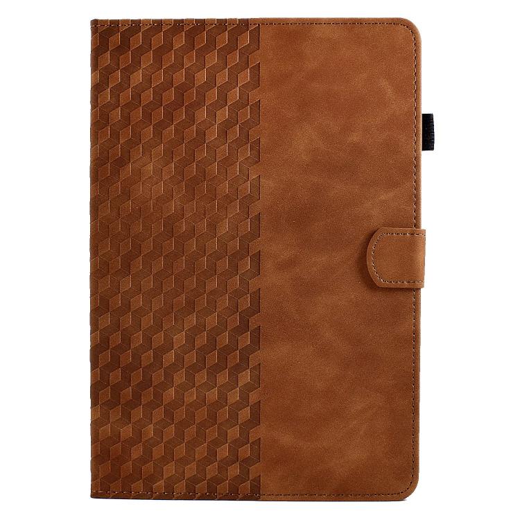 For Samsung Galaxy S11 Rhombus Embossed Leather Smart Tablet Case