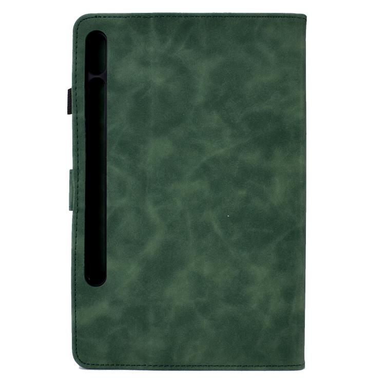 For Samsung Galaxy Tab S10 FE+ Peony Butterfly Embossed Leather Smart Tablet Case