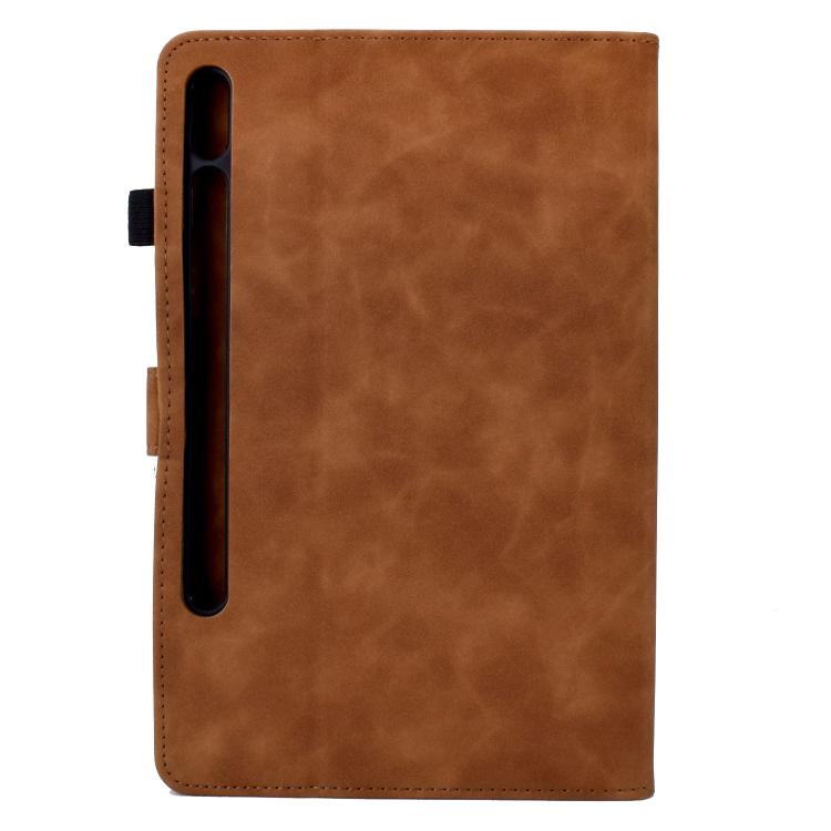 For Samsung Galaxy Tab S10 FE+ Peony Butterfly Embossed Leather Smart Tablet Case
